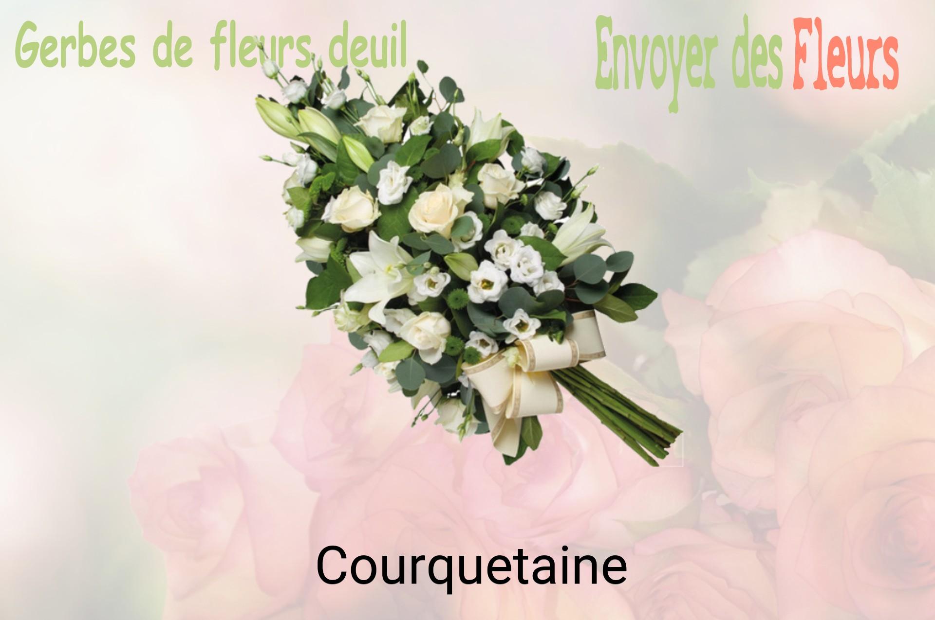 Gerbe de fleurs de deuil livrée à Courquetaine